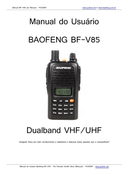 Manual BF-V85 em PT-BR