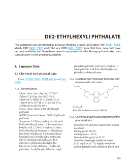Di(2-ethylhexyl) phthalate - IARC Monographs on the Evaluation of