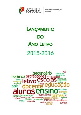 Lançamento do Ano Letivo 2015-2016