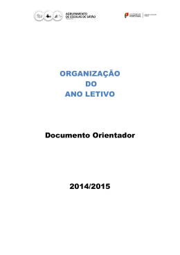documento orientador de organização do ano letivo 2014/2015