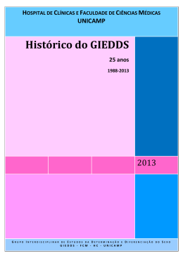 Relatório Giedds 25 anos - Faculdade de Ciências Médicas