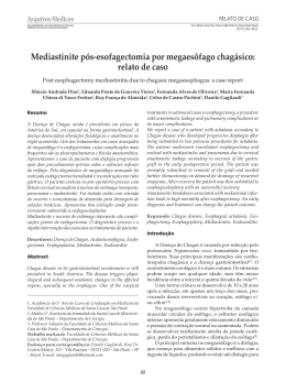 Mediastinite pós-esofagectomia por megaesôfago chagásico: relato