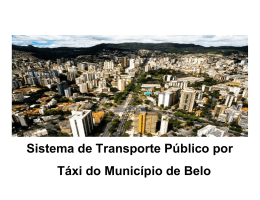 Sistema de Transporte Público por Táxi do Município de Belo