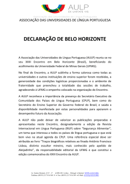 DECLARAÇÃO DE BELO HORIZONTE