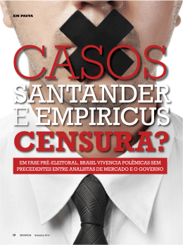 Casos Santander e Empiricus: Censura?