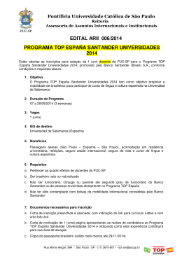 edital arii 006/2014 programa top españa santander - PUC-SP