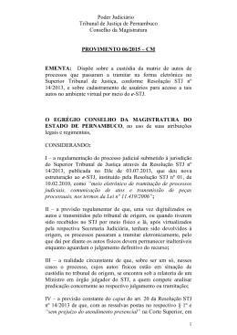 Provimento Nº 006/2015 - TJPE - Tribunal de Justiça de Pernambuco