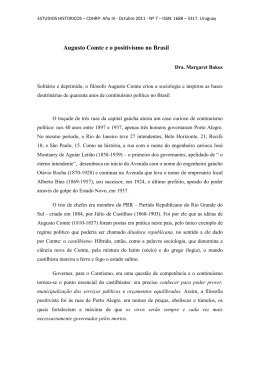Augusto Comte e o postivismo no Brasil