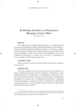 as matrizes acadêmicas do pensamento brasileiro