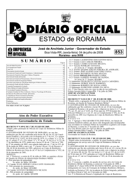 D.O.E. Nº 853.pmd - Imprensa Oficial do Estado de Roraima