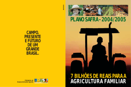 plano safra - 2004/2005 agricultura familiar