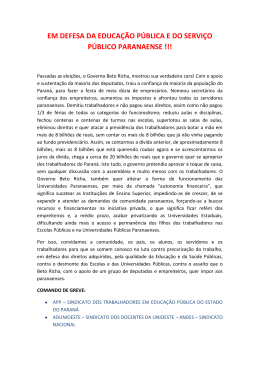 Carta aberta EM DEFESA DA EDUCACAO