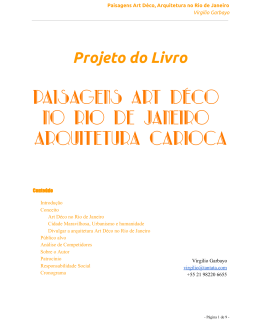 Projeto do Livro - Art Deco Rio de Janeiro