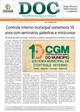 Controle interno municipal comemora 10 anos com seminário