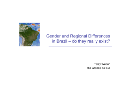 Gender and Regional Differences in Brazil