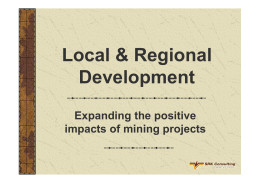 Mineração e o Desenvolvimento Local e Regional: como