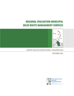 regional evaluation municipal solid waste - BVSDE