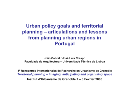 Urban policy goals and territorial planning – articulations and