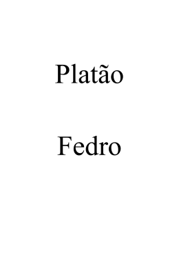 [1º Ano] Platão - Fedro