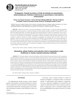 Revista Brasileira de Zootecnia Endogamia, fixação de alelos e