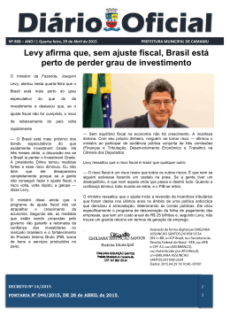 Levy afirma que, sem ajuste fiscal, Brasil está perto de perder grau