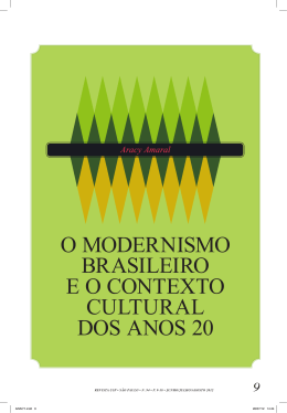o modernismo brasileiro e o contexto cultural dos anos 20