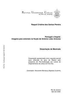 Raquel Cristina dos Santos Pereira Portugal e Angola: imagens pós