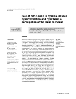 Role of nitric oxide in hypoxia-induced hyperventilation and