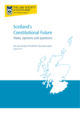 Scotland`s Constitutional Future