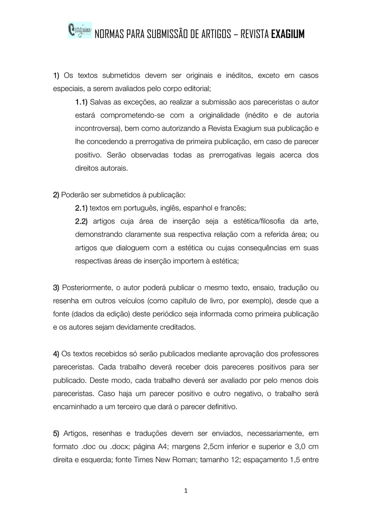 baixar normas de publicação