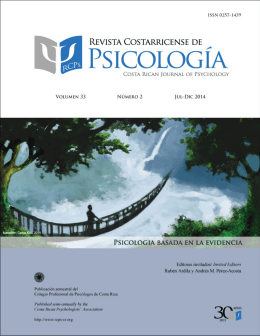 descargar edición completa - Revista Costarricense de Psicología