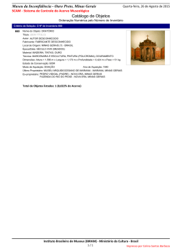 Catálogo de Objetos - Genealogia do Médio Piracicaba