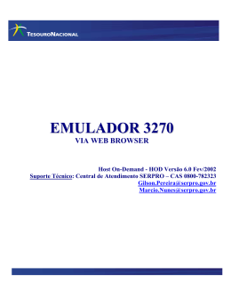 O que é o serviço de Emulação 3270 via Web browser
