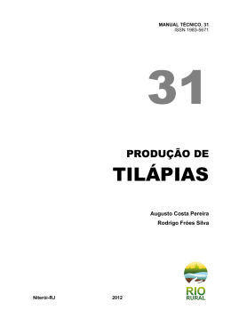 TILÁPIAS - Pesagro-Rio - Governo do Estado do Rio de Janeiro