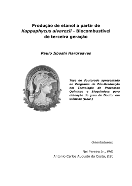 Produção de etanol a partir de Kappaphycus alvarezii - TPQB
