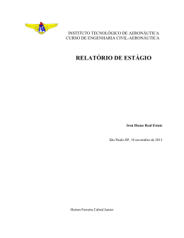 RELATÓRIO DE ESTÁGIO - Divisão de Engenharia Civil do ITA