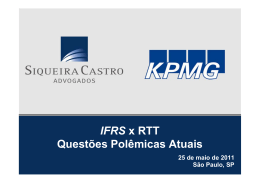 IFRS x RTT Questões Polêmicas Atuais - Siqueira Castro