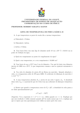 lista7_Temperatura - Universidade Federal do Amapá