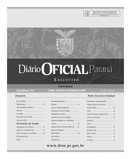 para ver a edição do Diário Oficial do Paraná