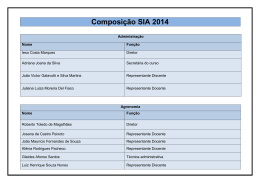 Membros das Subcomissões Internas de Avaliação 2014 (em PDF)