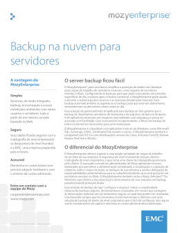 Backup na nuvem para servidores