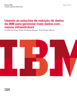 A IBM tem uma abordagem holística para redução de dados