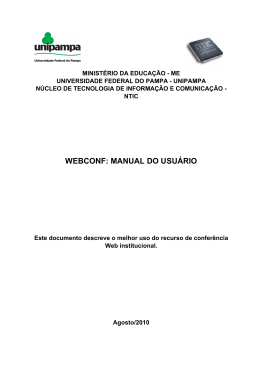 Manual de utilização do WebConf - NTIC
