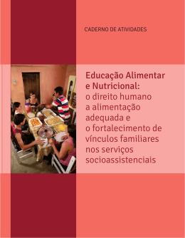 Caderno de Atividades - Educação Alimentar e Nutricional