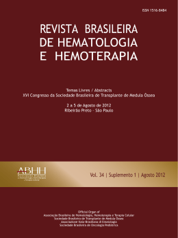 Suplemento 1 | Agosto 2012 - Sociedade Brasileira de Transplante