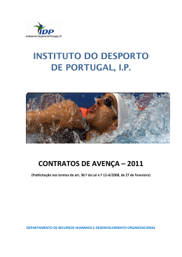 Contratos de prestação de serviços - Instituto do Desporto de Portugal