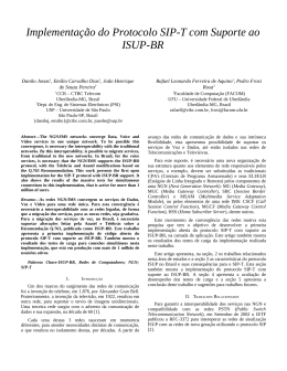 77952 - Implementação do Protocolo SIP-T com Suporte ao ISUP-BR