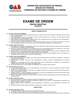 EXAME DE ORDEM - Ordem dos Advogados do Brasil