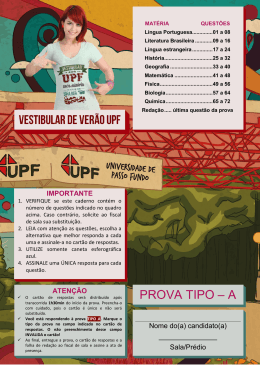 PROVA TIPO – A - Vestibular UPF