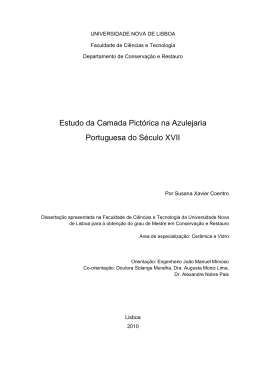 Estudo da Camada Pictórica na Azulejaria Portuguesa do